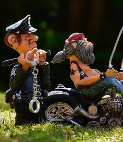 Polizei Biker Kontrolle